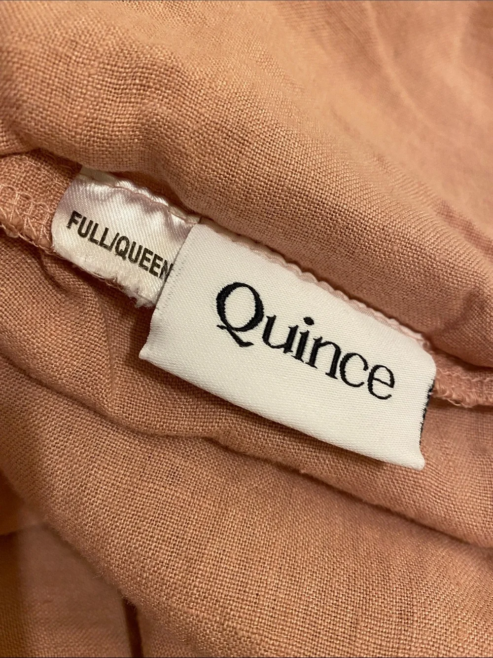 Quince Pink Linen Full /Queen. Duvet Cover & 2 Standard pillowcases. Set
